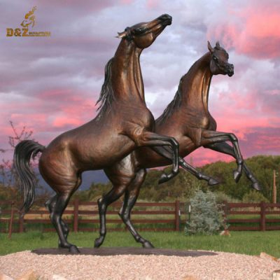 love bronze horse statues