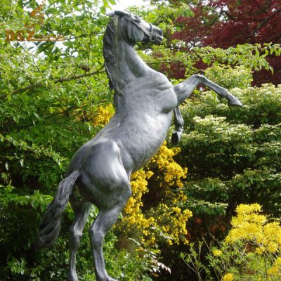 horse jumping statue