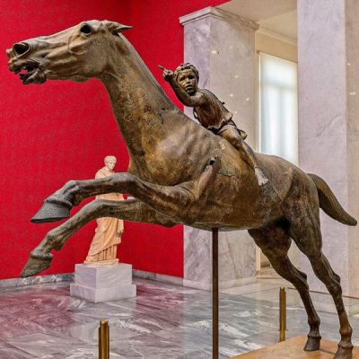 jockey horse figurine