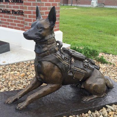 warrior dog statue