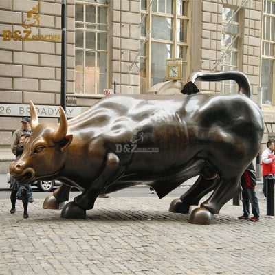 High quality metal artwork wall street bull statue