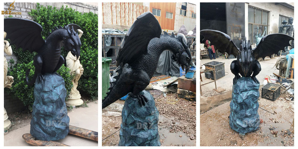 Custom made garden decor bronze life size charizard statue for sale |  Custom made animal statues manufacturer