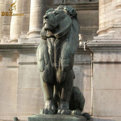 Life size antique lion sculpture bronze decor