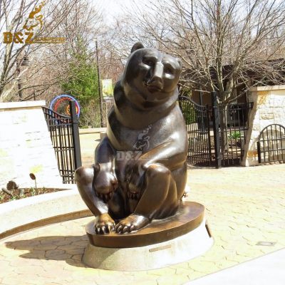 Garden Decoration Cast Life Size Bronze Grizzly Brass Bears Statue Sculpture