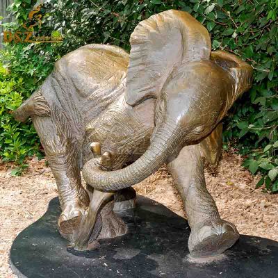 Outdoor customized garden bronze elephant statue sculpture