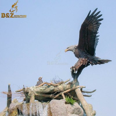 Best selling large outdoor cast bronze eagle fountain eagle statue large metal eagle sculpture