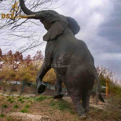 Foundry handmade black brass metal animal sculptures bronze elephant statue