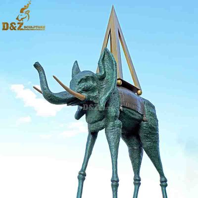 Black brass sculpture bronze baby elephant statue for garden decor