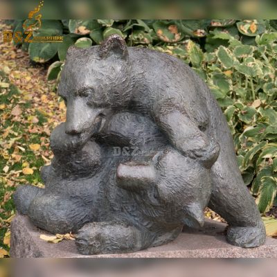 Outdoor Decoration Life Size Wild Animal Brass Sculpture Bear Sculpture Bronze Statue