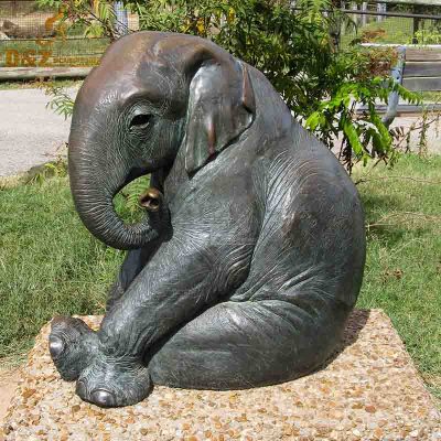 Outdoor customized garden bronze elephant statue sculpture