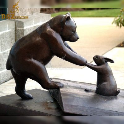 Life size famous outdoor decor metal sculpture bronze bear statue for garden