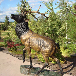 large size bronze casting high quality garden deer statue