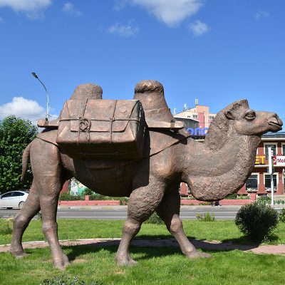 Giant modern art decor outdoor best quality life size camel statue DZC-D645
